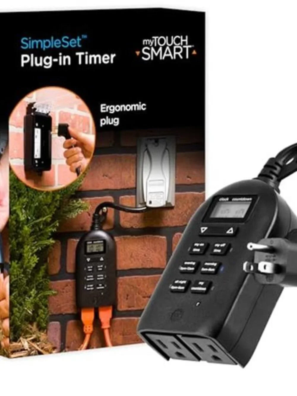 Indoor/Outdoor Weather Resistant Digital Plug-in Timer, Custom Presets